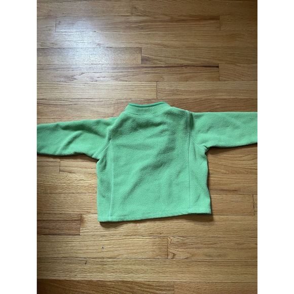 Vintage Y2K Lime Green Old Navy Kids Fleece Flared Pants 1/4 Zip Outfit 2T 24 Mo - Picture 5 of 12